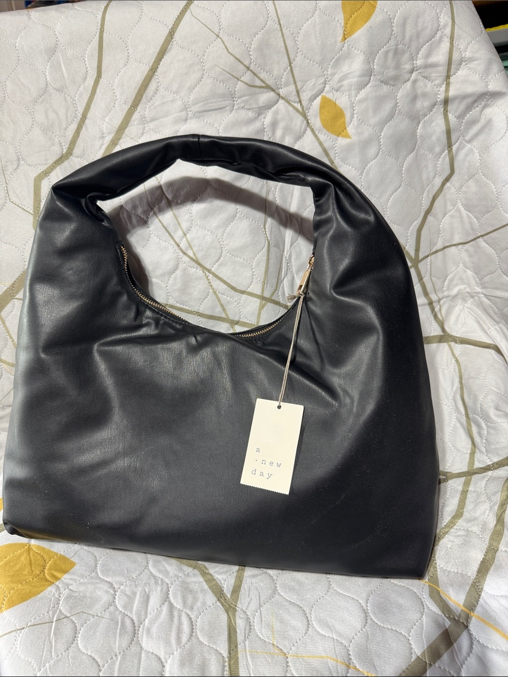 a new day Black Shoulder Hobo Bag